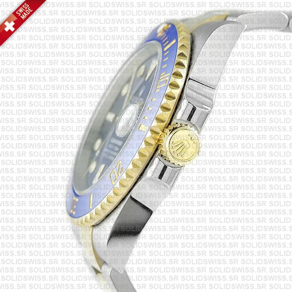 Rolex Submariner 2 Tone 18k Yellow Gold, 904L Steel Blue Diamond Dial