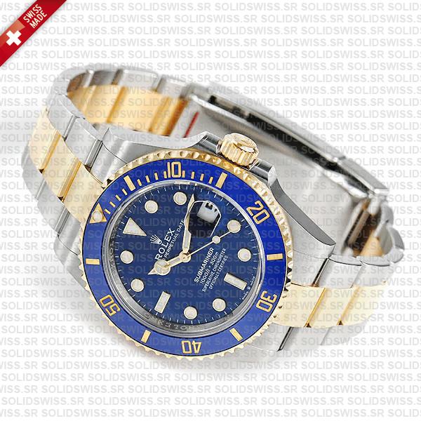 Rolex Submariner 2 Tone 18k Yellow Gold, Blue Diamond Dial