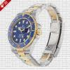 Rolex Submariner 2 Tone Yellow Gold, 904L Steel Blue Diamond Dial