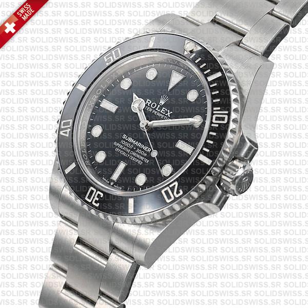 Rolex Submariner 41mm 904L Steel No Date black dial