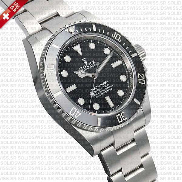 Rolex Submariner 41mm 904L Steel No Date Swiss clone
