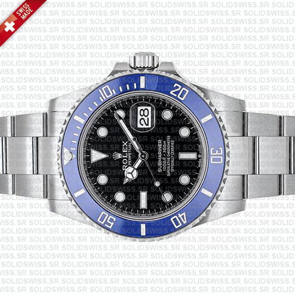 Rolex Submariner 41mm White Gold Wrap Blue Bezel