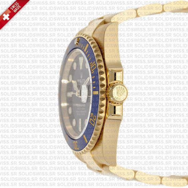 Rolex Submariner 41mm 18k Yellow Gold 904l Steel Wrap Blue Dial Ceramic Bezel 126618lb Swiss Replica Watch