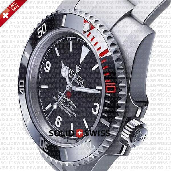 Artisans De Geneve Rough Matte Carbon Rolex Submariner 904l Steel Ceramic Bezel 40mm Swiss Replica Watch