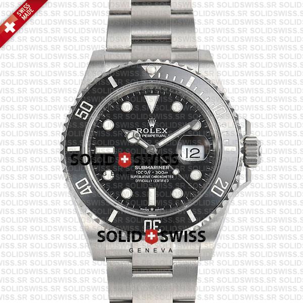 Rolex Submariner 904L Steel Black Ceramic Bezel 41mm