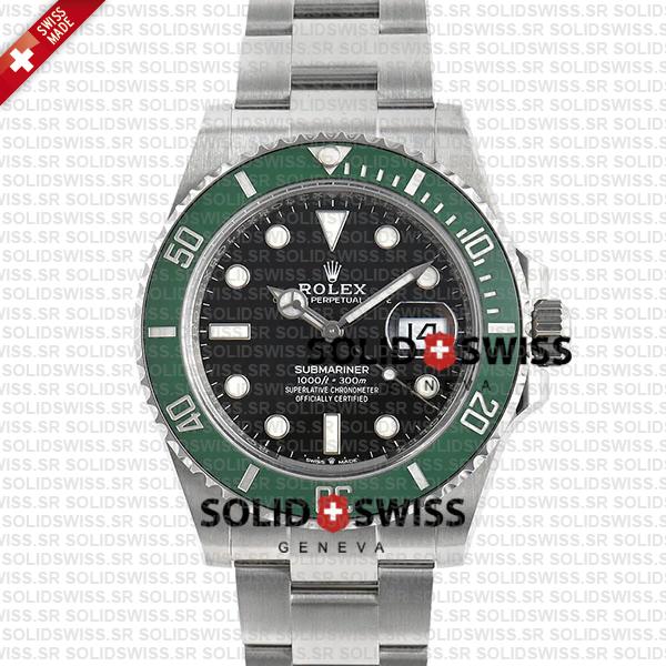 Rolex Submariner Green Ceramic Bezel 41mm 904L Steel