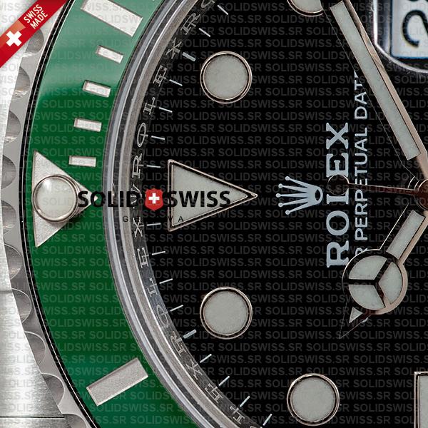 Rolex Submariner Green Ceramic Bezel solid Steel