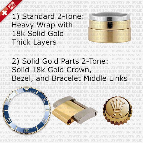 Rolex Submariner 41mm 2tone 904l Steel 18k Yellow Gold Wrap Blue Dial Blue Ceramic Bezel 126613lb Swiss Replica Watch