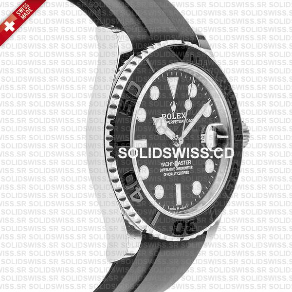 Swiss Made Replica Rolex Yacht-Master 18k White Gold 904L Stainless Steel Watch