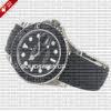 Rolex Yacht-Master White Gold Black Dial Rubber Strap 42mm