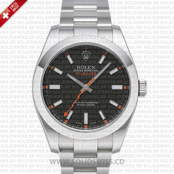 Rolex Milgauss Stainless Steel Black Dial 40mm | Replica Watch