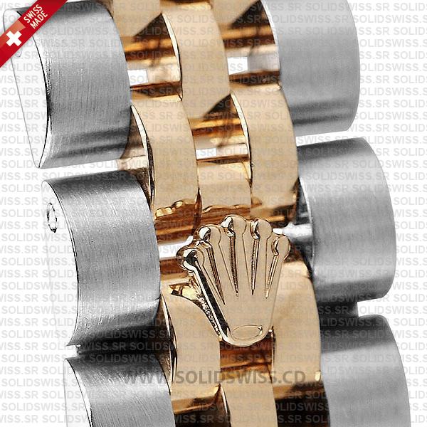 Rolex Datejust Two-Tone 18k Rose Gold White Diamond Dial Jubilee Bracelet Swiss Replica