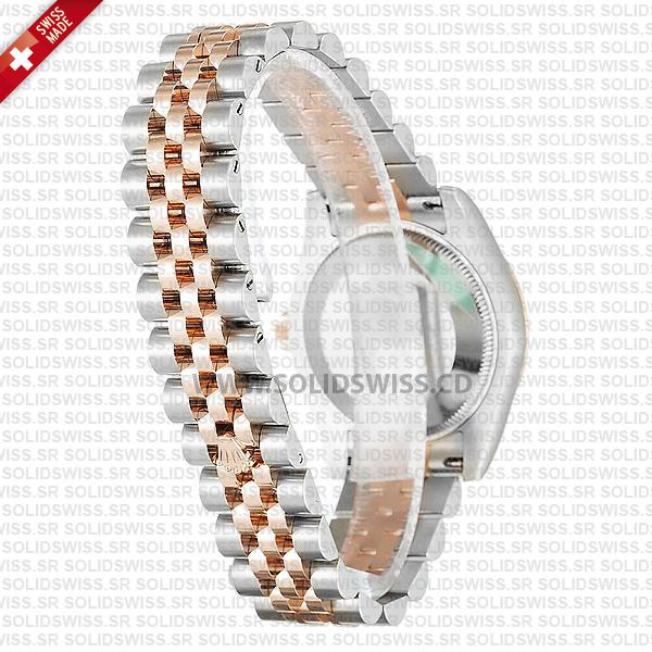 Rolex Datejust 18k Rose Gold Two-Tone White Dial