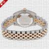 Rolex Datejust Lady 18k Rose Gold Two-Tone Stainless Steel Chocolate Roman Dial Jubilee Bracelet