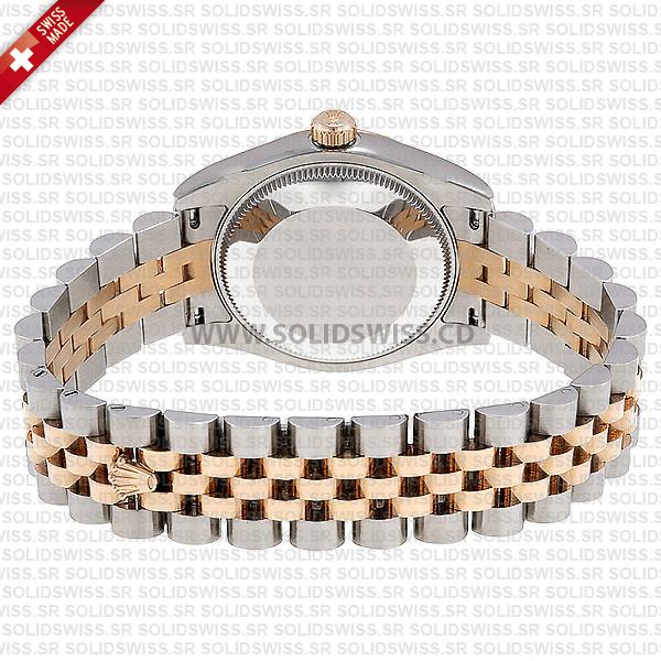 Rolex Datejust Two-Tone 18k Rose Gold White Diamond Dial Jubilee Bracelet Swiss Replica Watch
