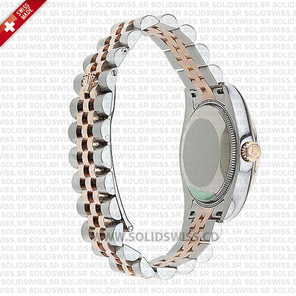 Rolex Datejust 31mm Jubilee Chocolate Diamond 18k Rose Gold 2-Tone Swiss Replica