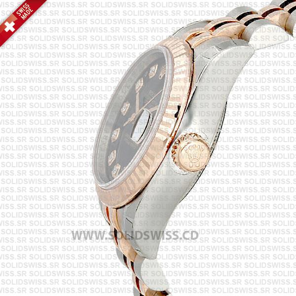 Rolex Datejust Two-Tone 18k Rose Gold Stainless Steel