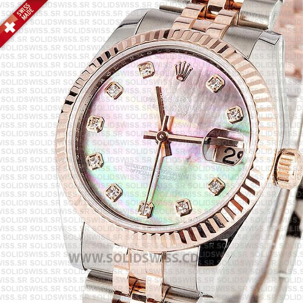 Rolex Datejust Two-Tone Rose Gold Jubilee Swiss Replica Watch