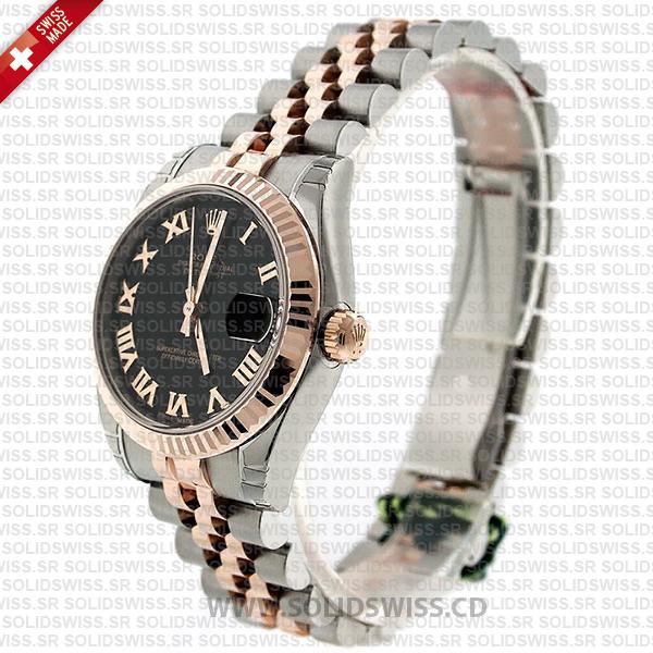 Rolex Datejust 31mm Two-Tone Black Face Replica