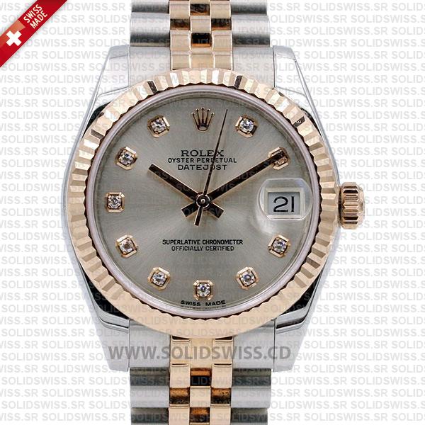 Rolex Datejust Two-Tone 18k Rose Gold 31mm, 904L Stainless Steel Jubilee Bracelet