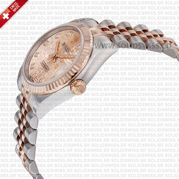 Rolex Datejust 31mm Two-Tone Pink Jubilee Dial