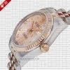 Women Rolex Datejust Two-Tone 18k Rose Gold Pink Jubilee Diamond Dial 31mm