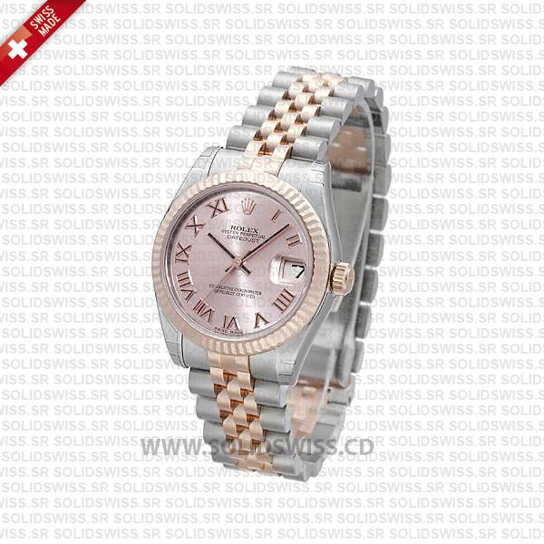 Rolex Datejust 31mm Two-Tone Pink Roman Dial | Solidswiss