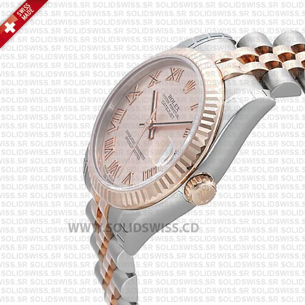 Replica Rolex Lady-Datejust Stainless Steel 18k Rose Gold