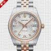 Rolex Datejust 31mm Two-Tone, 18k Rose Gold Silver Jubilee Diamond Dial