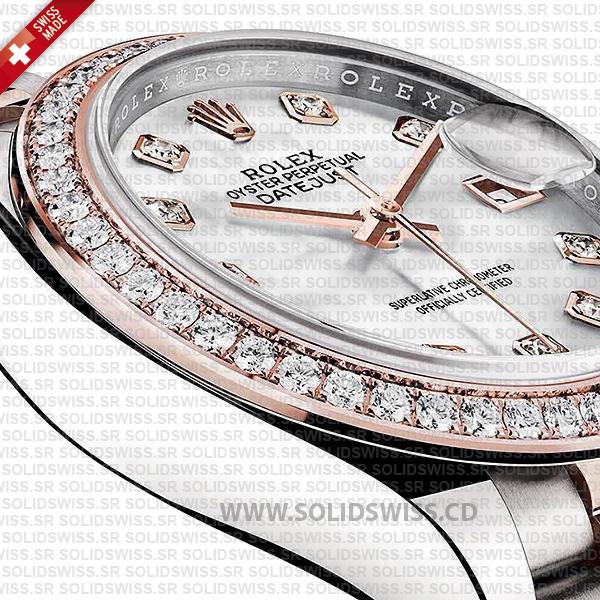 Rolex Datejust Ladies Two-Tone 18k Rose Gold White Diamond Dial Stainless Steel Jubilee Bracelet