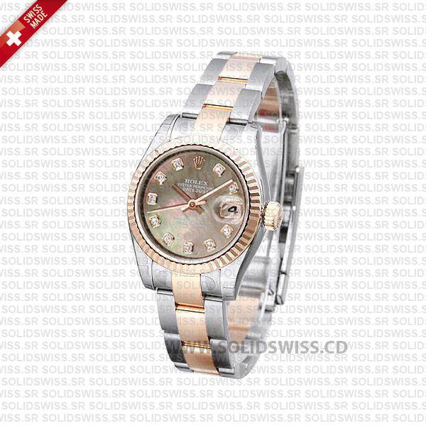 Rolex Datejust 31mm Two-Tone Rose Gold | Solidswiss Replica