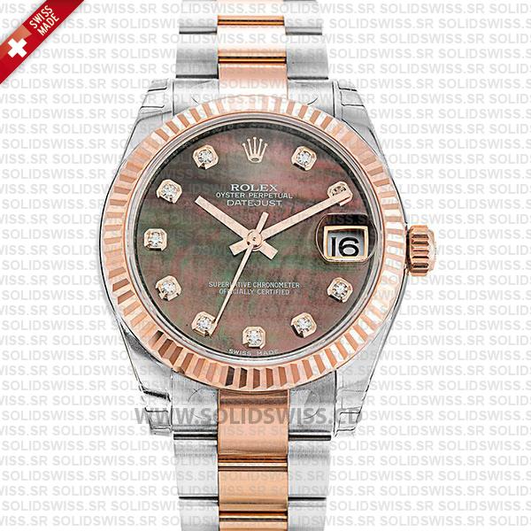 Rolex Datejust 31mm Two-Tone Rose Gold Replica