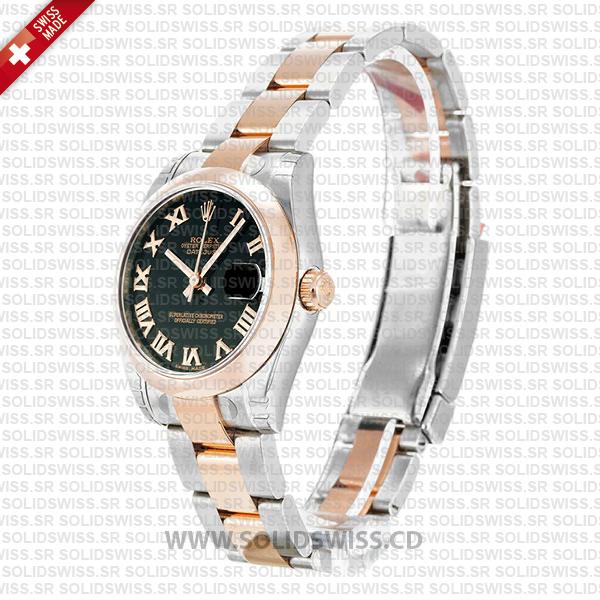 Replica Rolex Datejust Two-Tone 18k Rose Gold with 904L Stainless Steel Oyster Bracelet