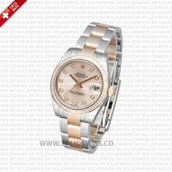 Rolex Datejust Two-Tone 18k Rose Gold 31mm Oyster Replica