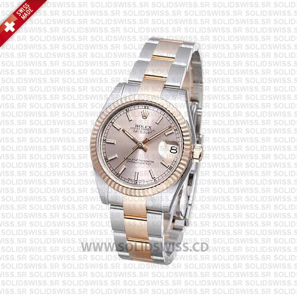 Rolex Datejust Two-Tone Rose Gold 31mm Swiss Replica Watch