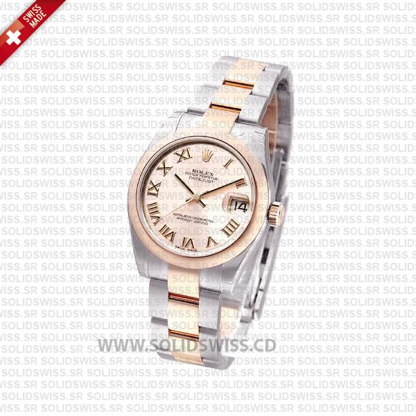 Rolex Datejust Two-Tone Rose Gold 31mm Swiss Replica Watch