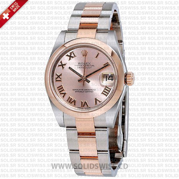 Rolex Lady-Datejust Stainless Steel Rose Roman Dial 31mm
