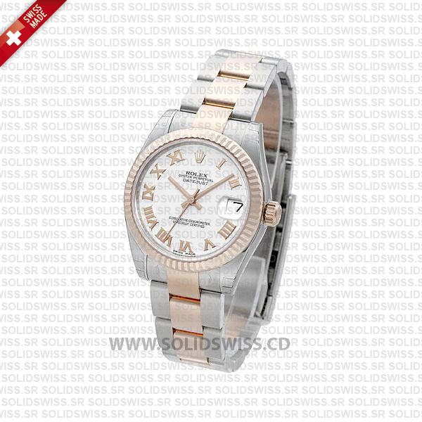 Rolex Datejust Two-Tone Rose Gold 31mm Roman Dial Replica