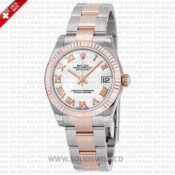 Rolex Datejust Two-Tone Rose Gold 31mm Roman Dial