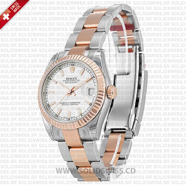 Rolex Datejust Two-Tone 31mm Oyster White Dial