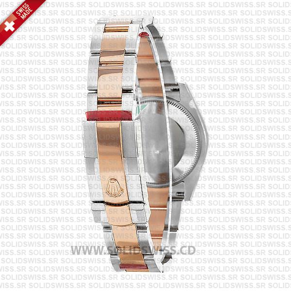 Rolex Lady-Datejust Two-Tone 18k Rose Gold White Diamond Dial Oyster Bracelet Replica Watch