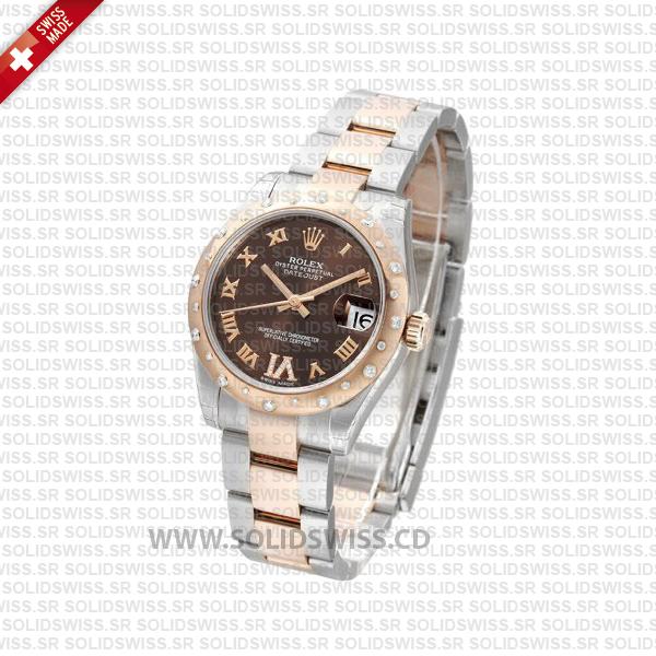 Rolex Datejust 31mm Two-Tone Chocolate Dial Oyster Watch
