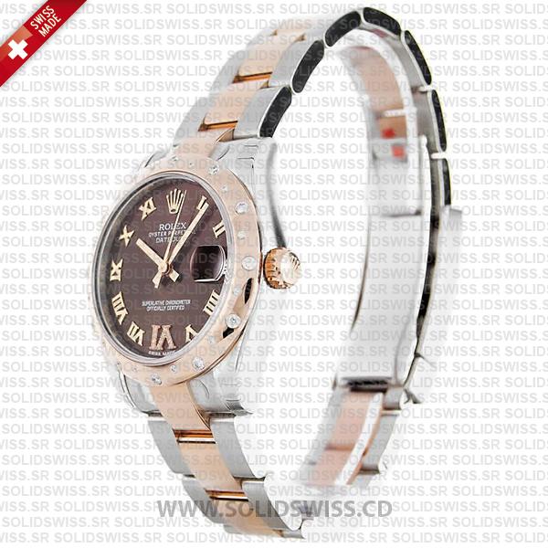 Rolex Datejust 31mm Two-Tone Chocolate Dial Oyster Bracelet Replica