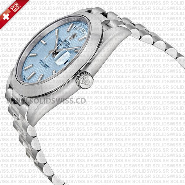 Rolex Day-Date 40 Platinum Ice Blue Dial