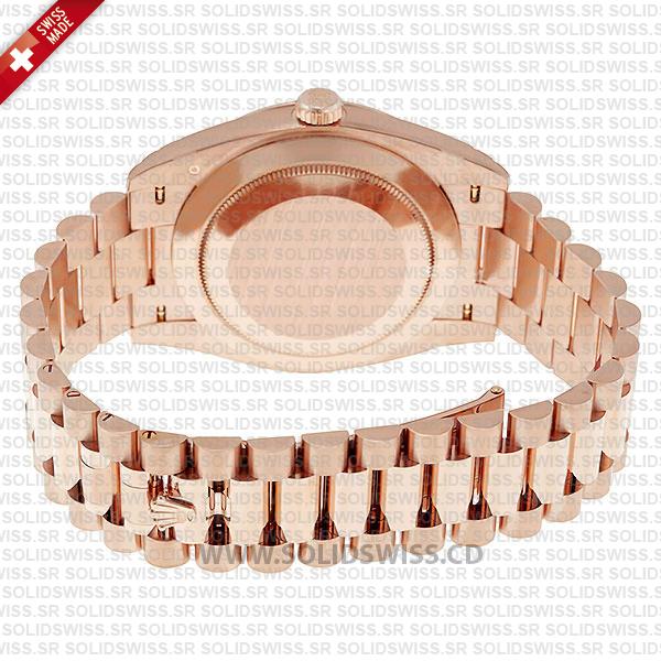 Rolex Oyster Perpetual Day-Date Rose GoldFluted bezel