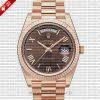 Rolex Day-Date 40 Rose Gold Chocolate Roman Dial Watch