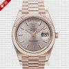 Rolex Day-Date 40 Rose Gold Watch | Sundust Stripe Dial