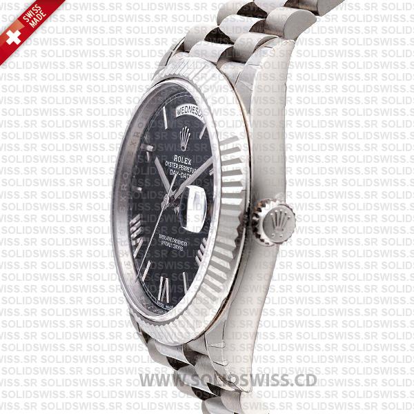 Rolex Day-Date 40 White Gold Blue Roman Dial