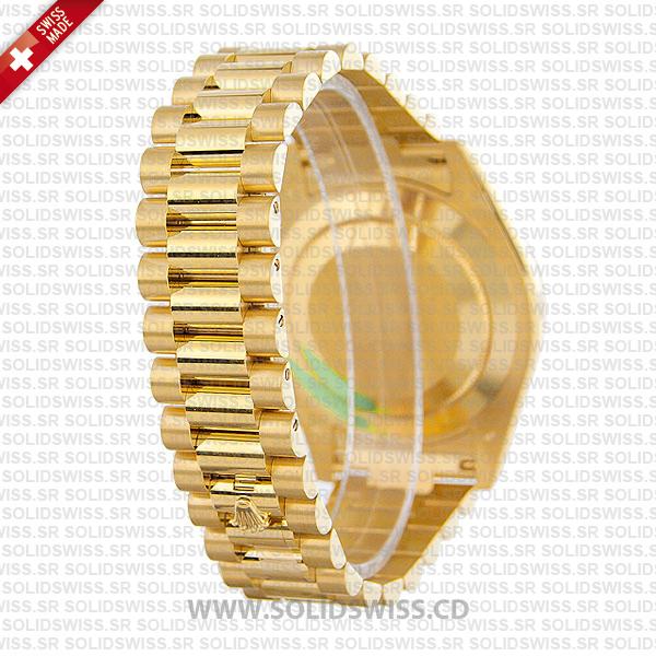 Rolex Day-Date II Yellow Gold White Arabic Dial Replica Watch