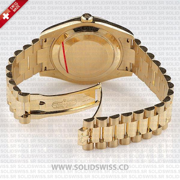 Rolex Day-Date II Yellow Gold 904L Steel President Bracelet Replica Watch